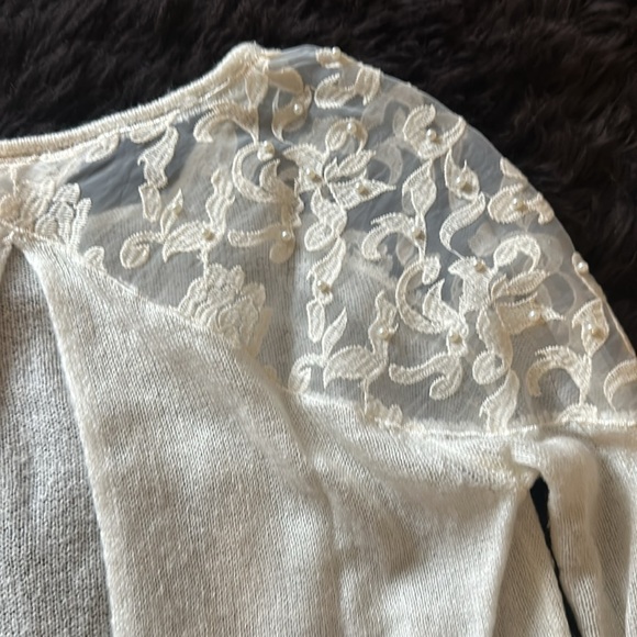 Lauren Conrad Runway Embellished Open Back Pearl Sweater - Picture 4 of 6